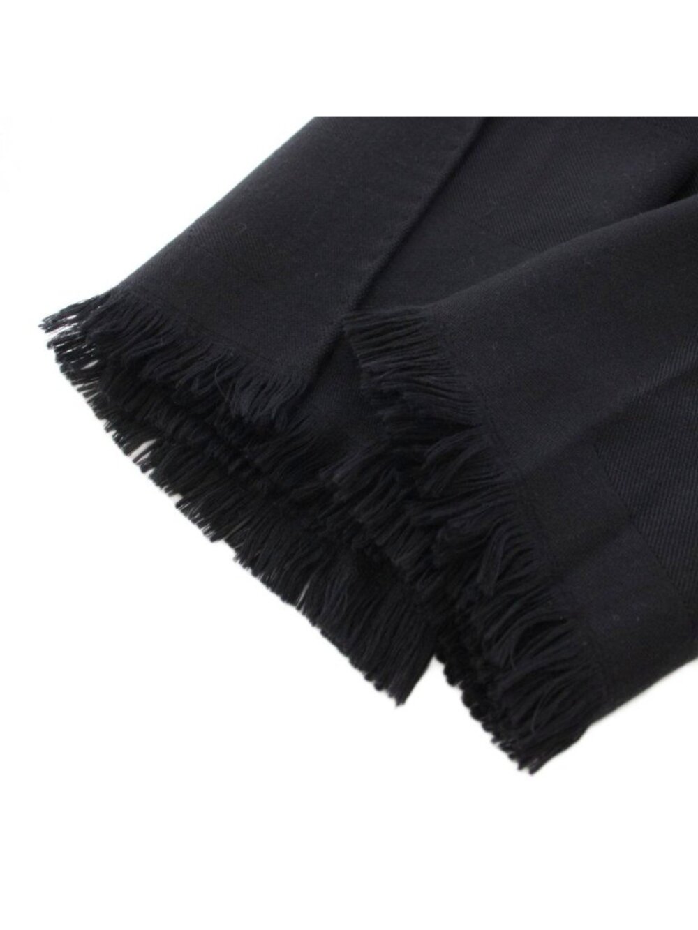 Hermes Shawl Large All Over Print Black Scarf - Picture 5 of 6